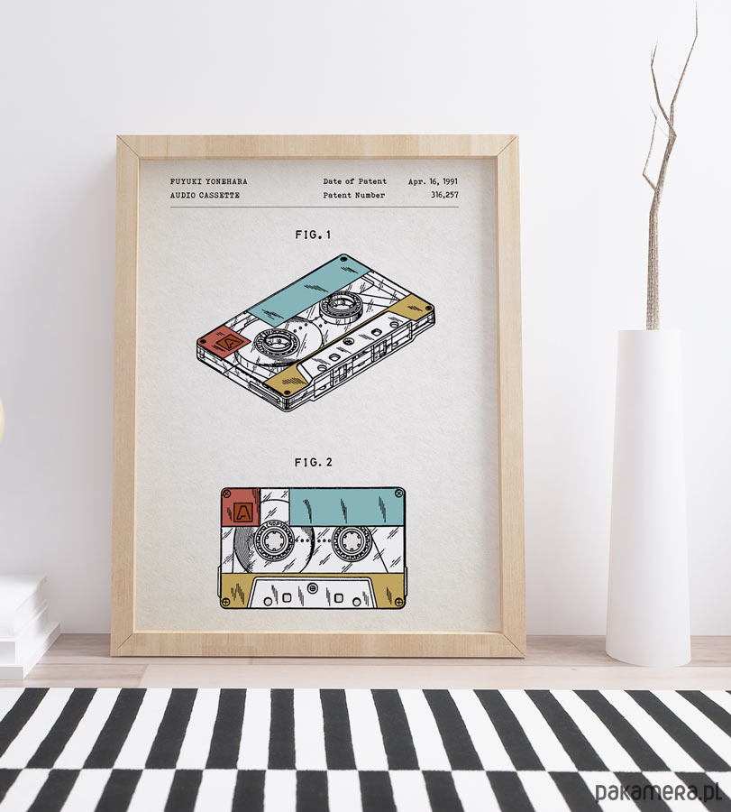 plakaty Kaseta - patent - plakat 50x70 cm 4