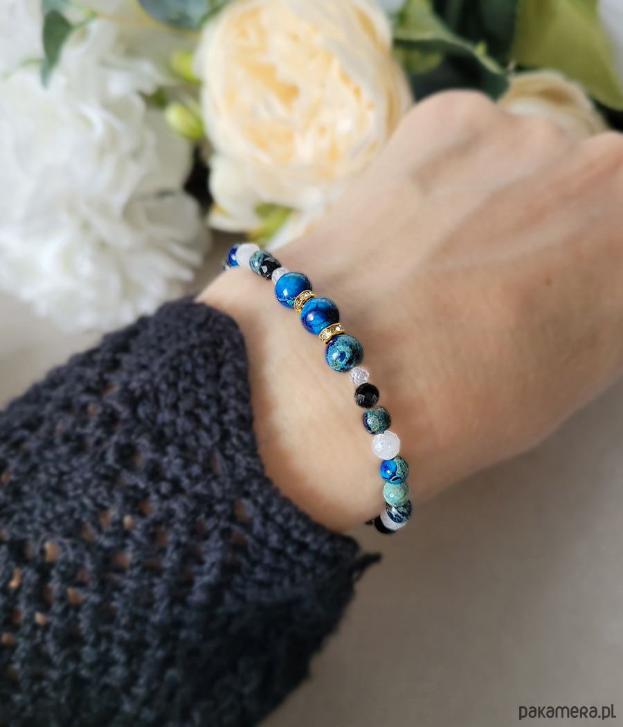 bransoletki z kamieni naturalnych WAGA - z Turmalinem Zodiakalna bransoletka 1