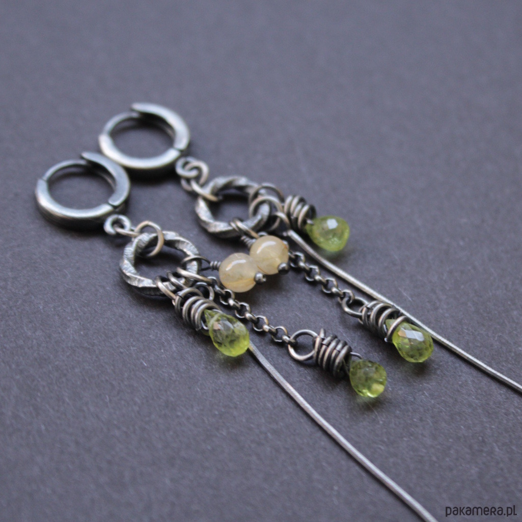 kolczyki z kamieniami Kolczyki wieczna wiosna 6