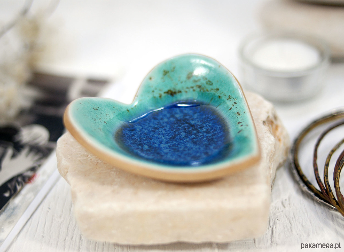 pojemniki na biżuterię Ceramiczna miseczka na obrączki, biżuterię - laguna 6