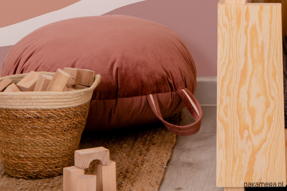 poduszki gładkie Poduszka siedzisko - BRUDNY RÓŻ 1