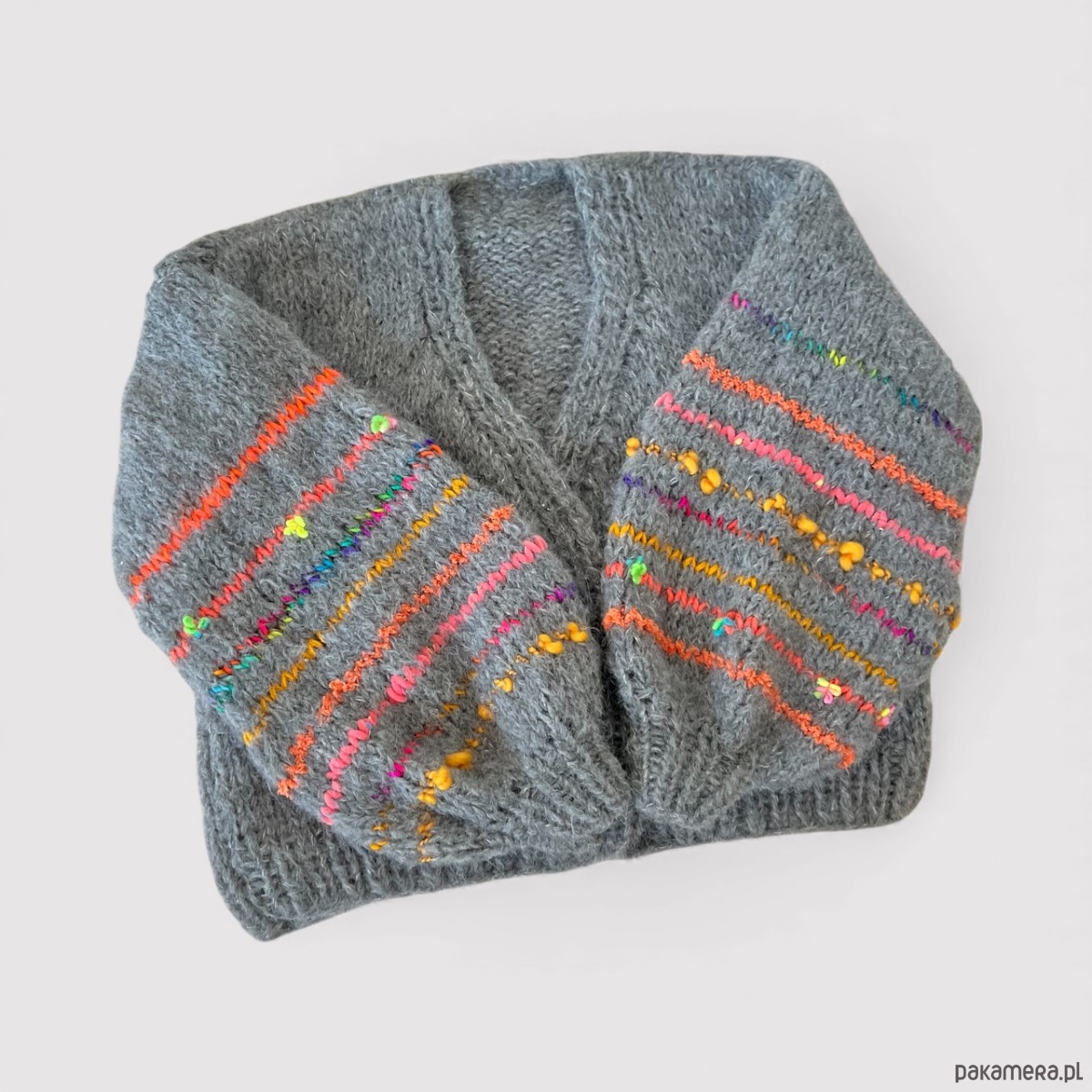 kardigany damskie Kardigan pomarańcze 2