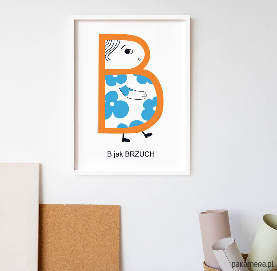 plakaty Plakat "B jak brzuch" 1