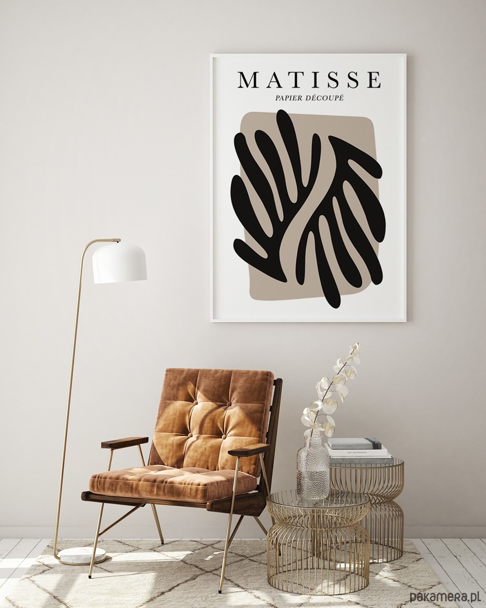 plakaty Plakat Matisse black leaf 2