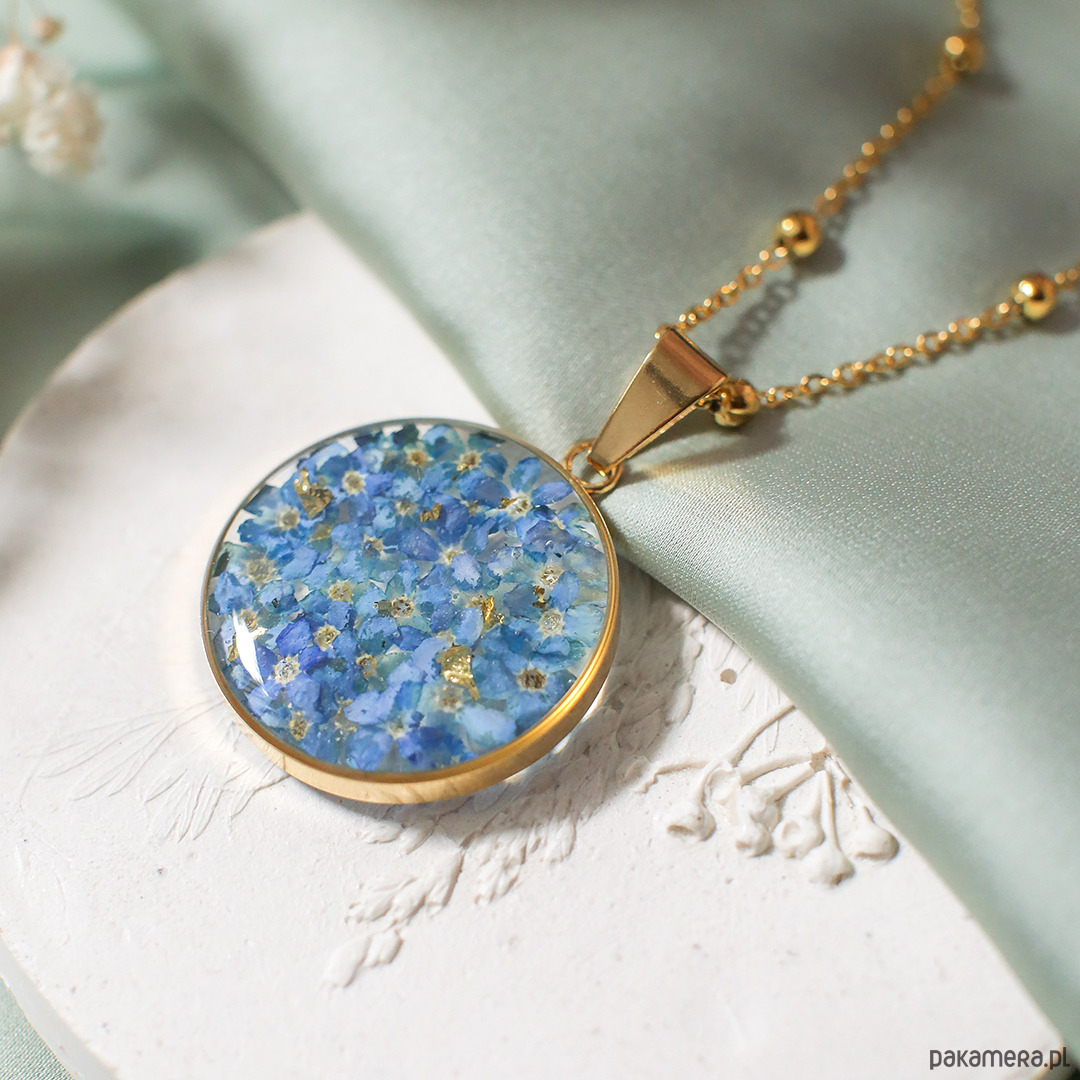 wisiory Wisiorek z niezapominajkami 2