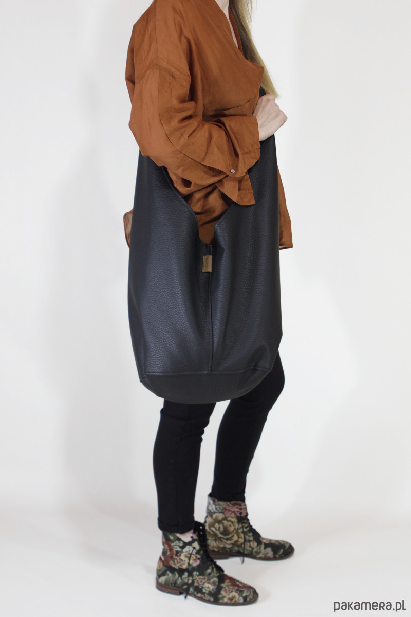 torby XXL Long Boogi Bag czarna teksturowana / hobo 5