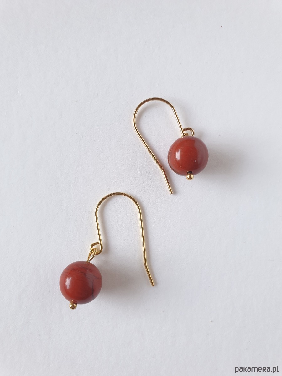 kolczyki z kamieniami Kolczyki FANABERIA  jaspis czerwony 3