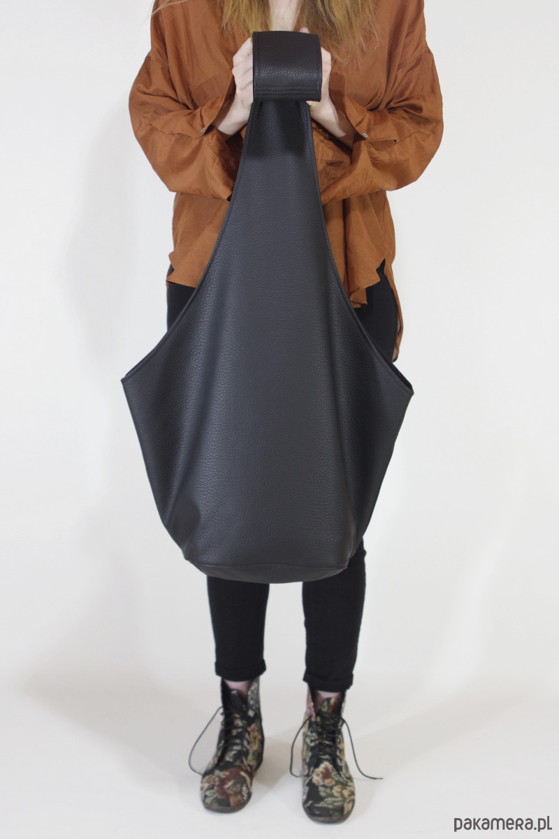 torby XXL Long Boogi Bag czarna teksturowana / hobo 6