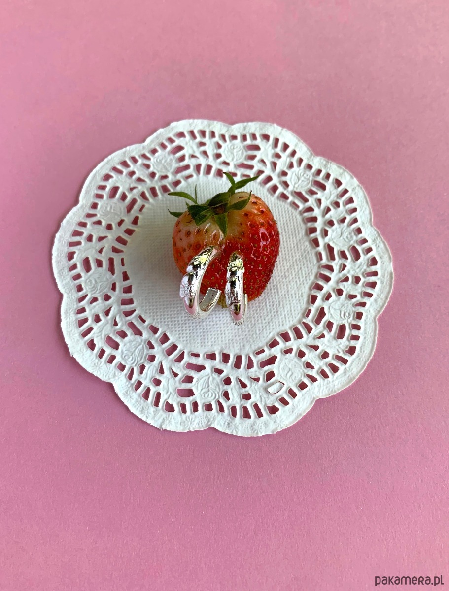 kolczyki srebrne Wyprzedaż wzoru -25% Truskawka Fragole- kolczyki srebrne- Strawberries & Che... 1
