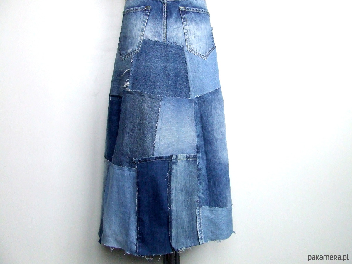 spódnice maxi Długa jeansowa spódnica r.42 4