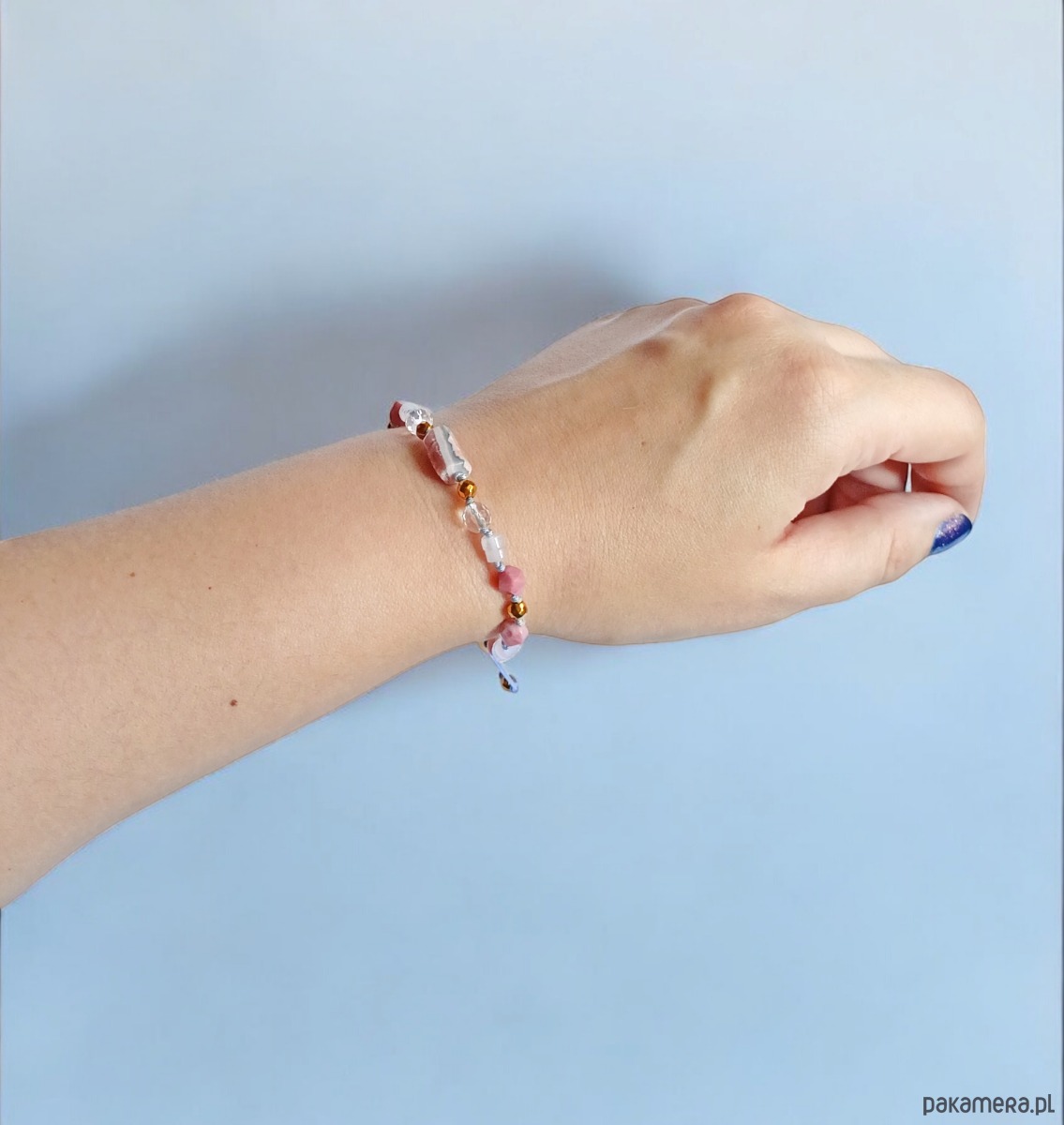 bransoletki z kamieni naturalnych SELF LOVE - amulet - RODOCHROZYT, rodonit, opal, k.górski,  k.różowy 2