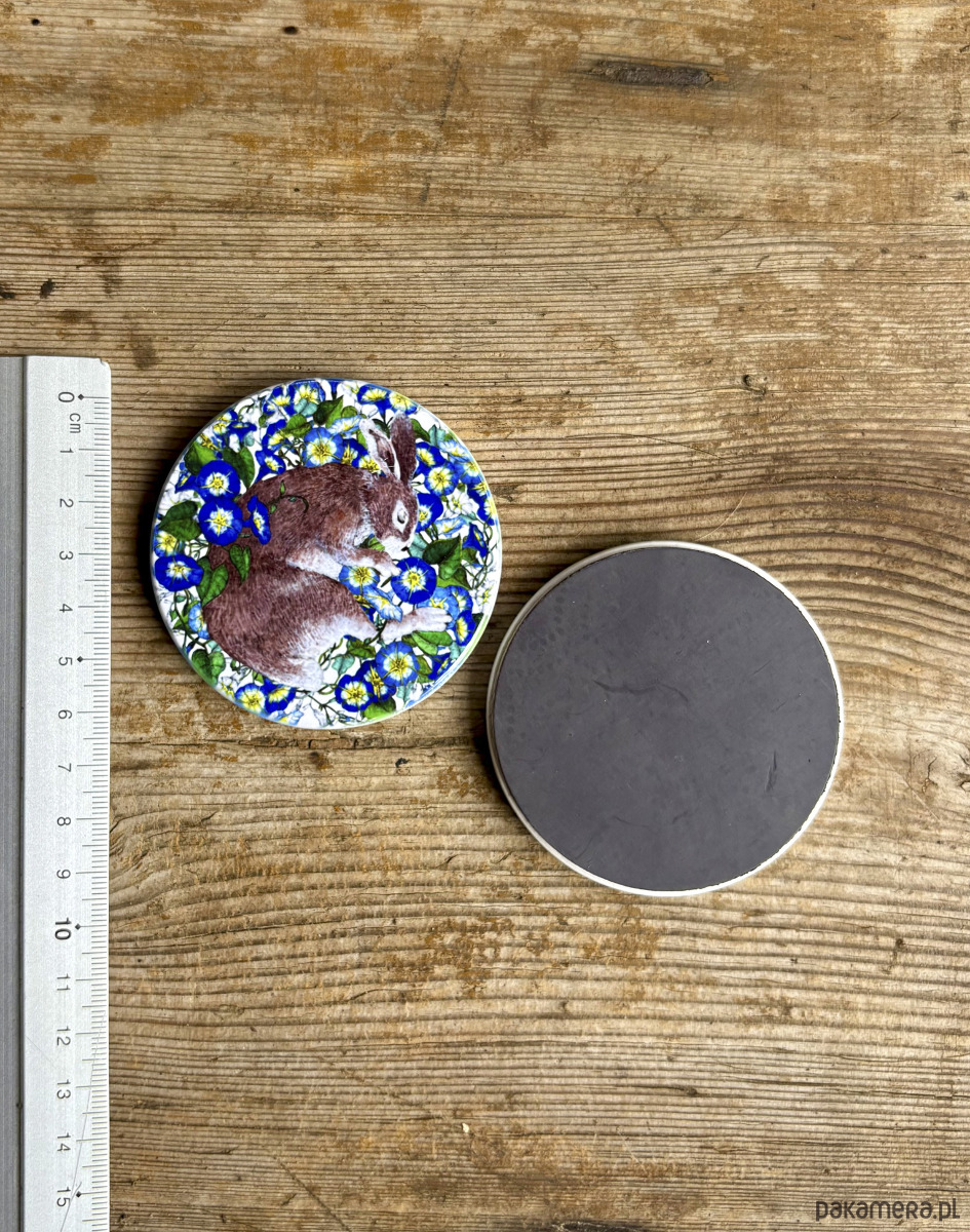 magnesy Śpiący królik- Magnes ceramiczny- Ilustracja- Zwierzaki 1