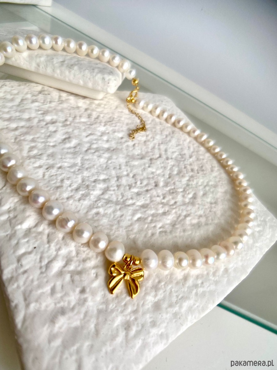 chokery Choker naszyjnik kokardka- srebro 925 1