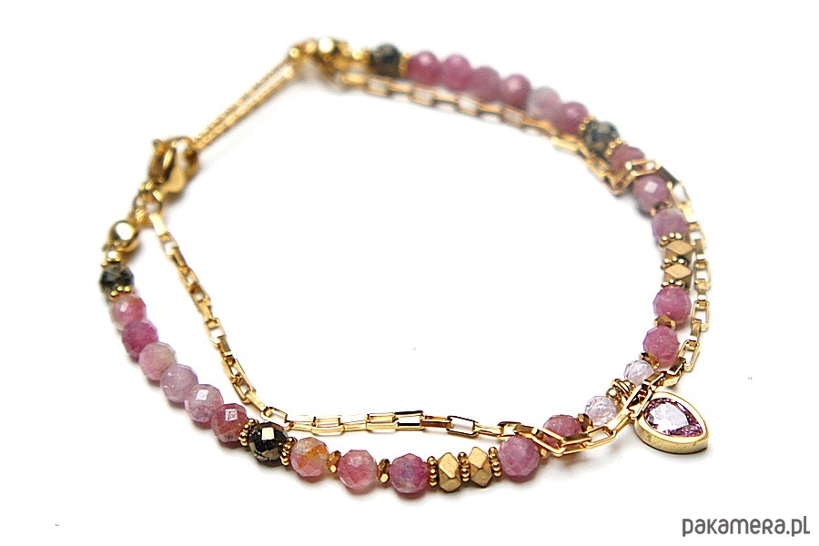 bransoletki z kamieni naturalnych Turmaliny różowe /bransoletka/ szlachetna kolekcja 3