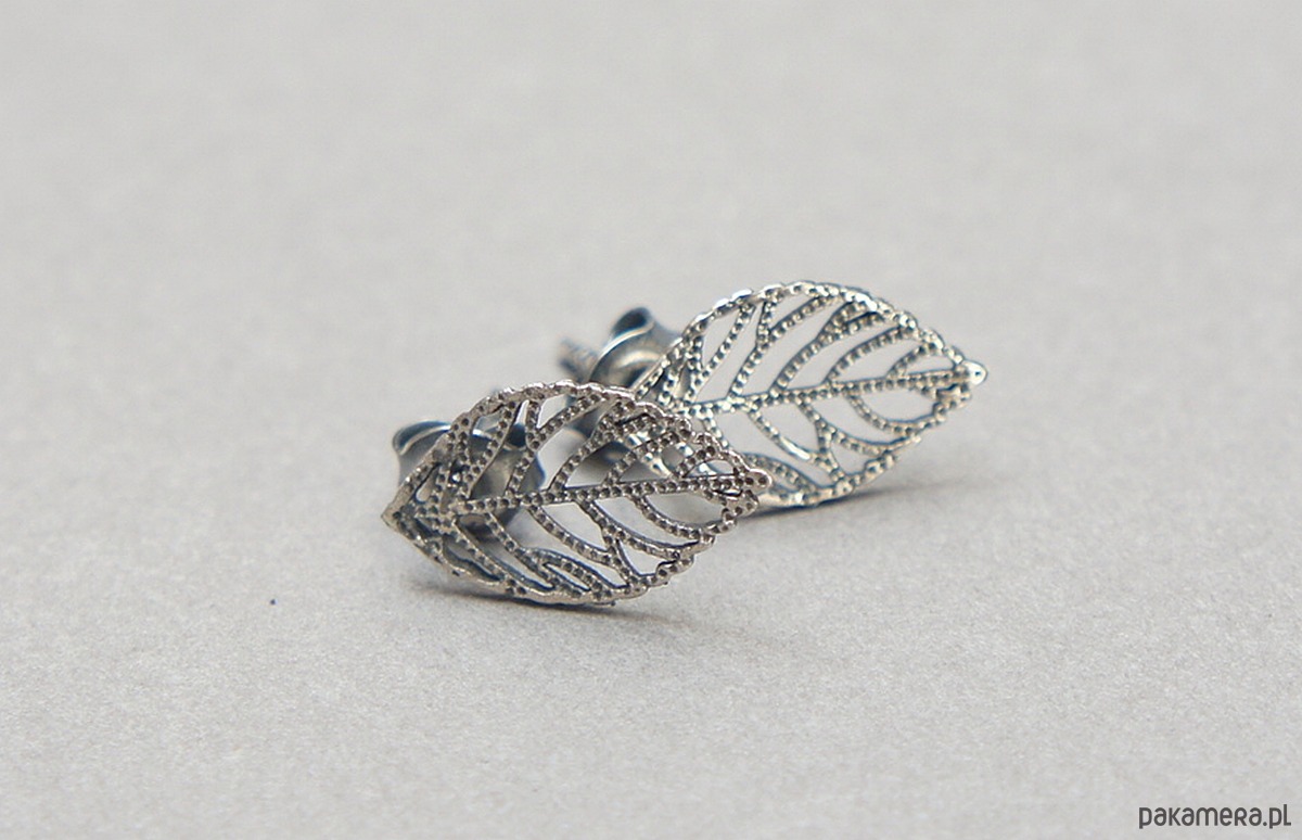 kolczyki wire wrapping Listki brzozy vol. 2  -sztyfty 1