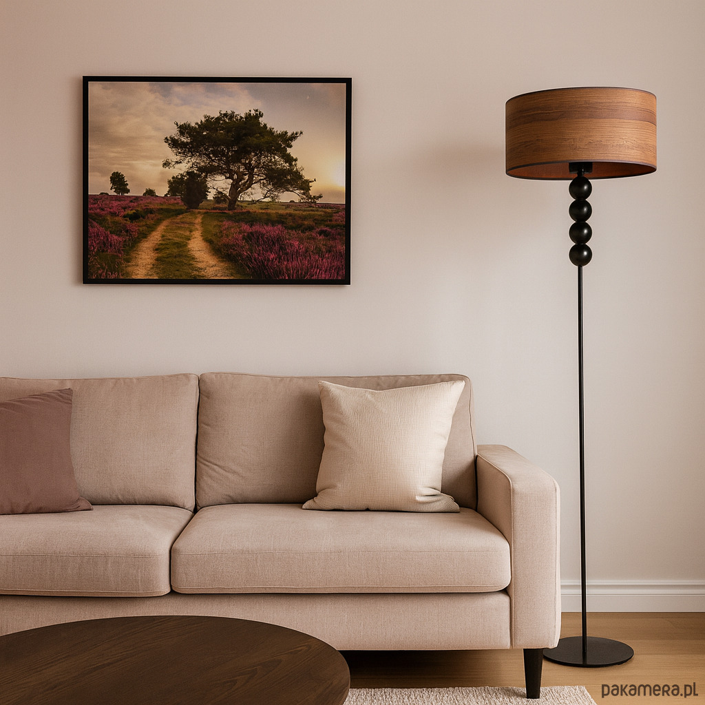lampy podłogowe Designerska lampa stojąca z kulami do salonu BERMUDY ECO 1