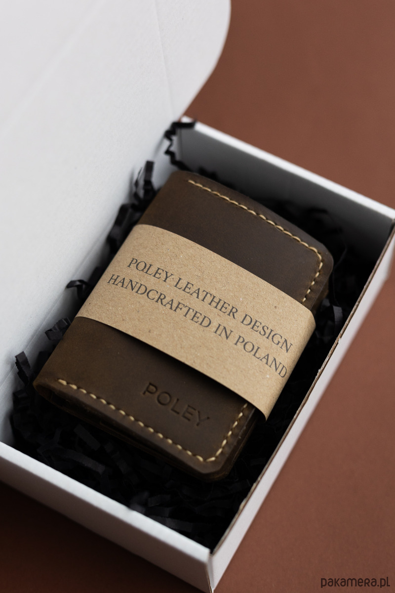 portfele męskie Składany portfel męski - szyty ręcznie BIFOLD 1