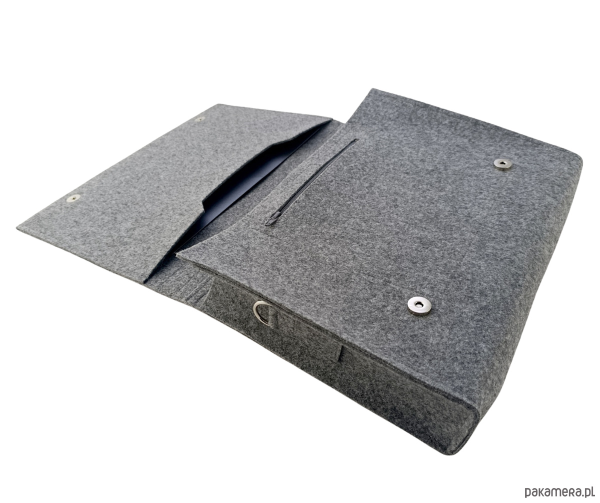 torby na ramię Duża Torba Na Laptopa 15'6" - teczka szara 8