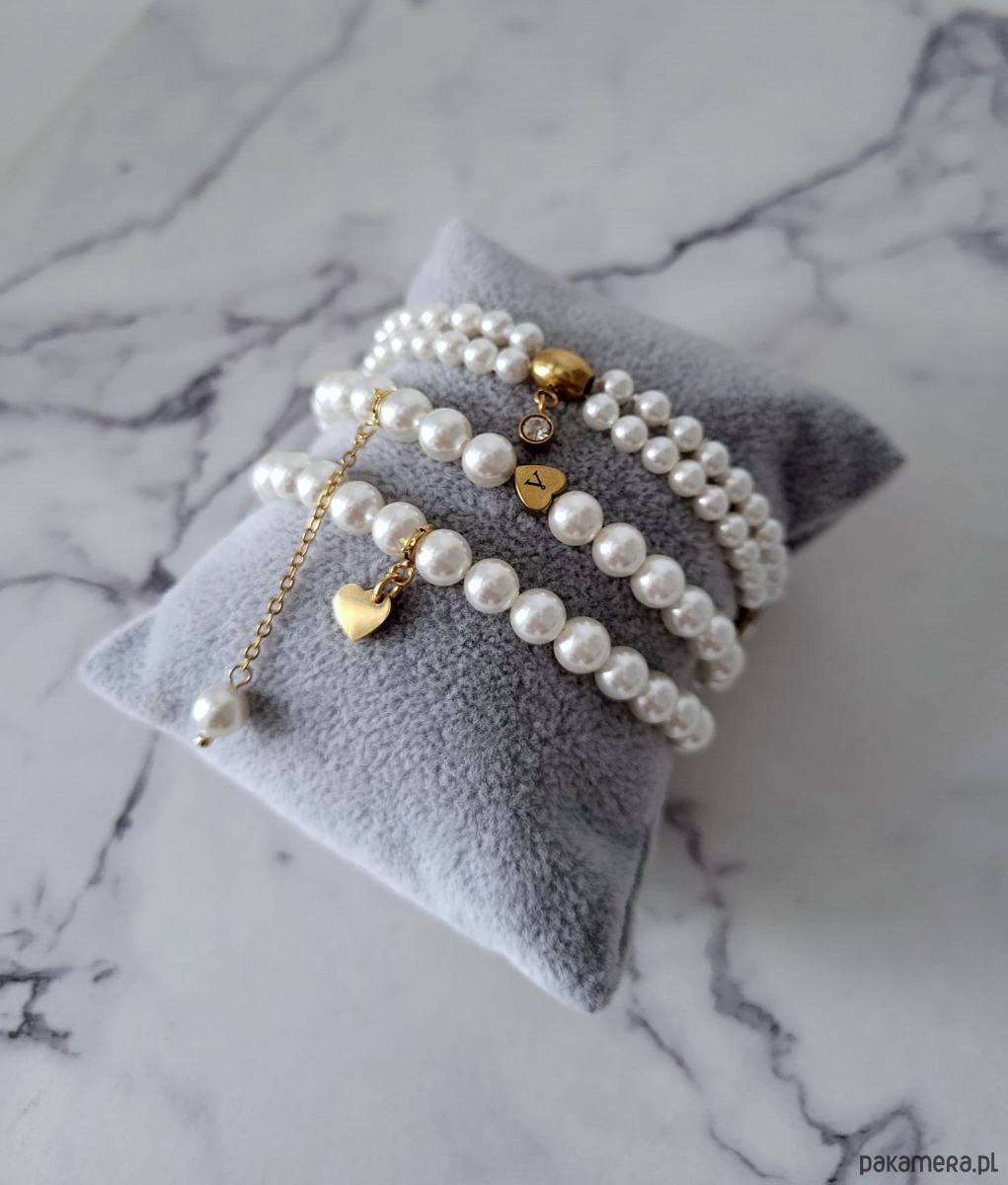 bransoletki z kamieni naturalnych Bransoletka podwójna perełki Luxe Me 4