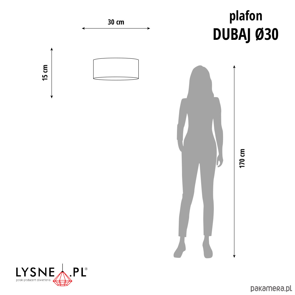 plafony Plafon do przedpokoju w nowoczesnym designie DUBAJ ECO fi - 30 cm 5