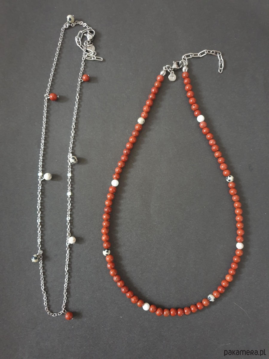 chokery Naszyjnik choker ROOTS jaspis czerwony, jaspis dalmatyński, howlit 5