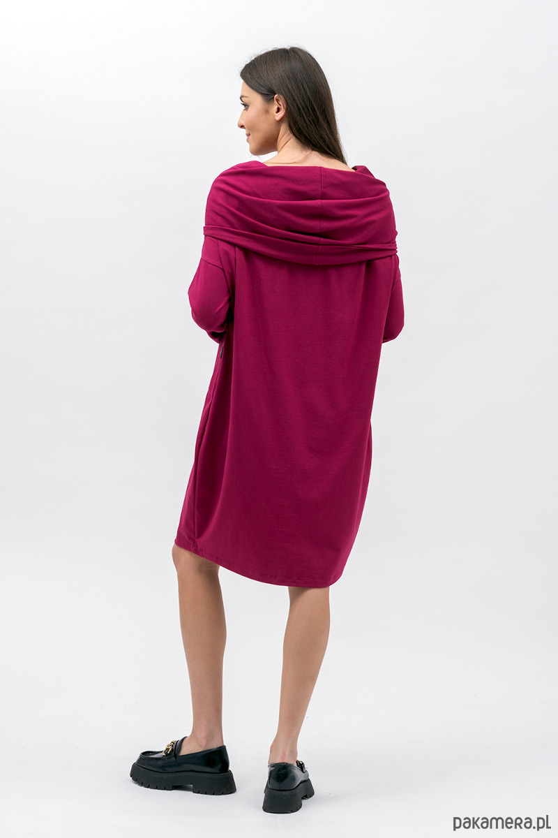 sukienki midi damskie Sukienka ,,NANA" amarant 2