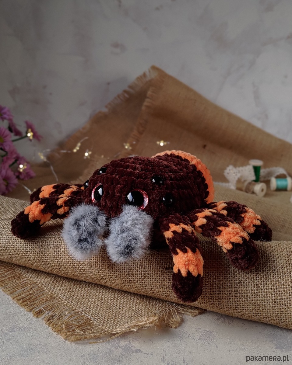 misie i maskotki Duży pajączek, Pająk pluszowy, Przytulanka dla dziecka, Maskotka na prezent 6