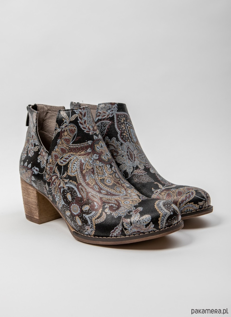 botki damskie SKÓRZANE BOTKI DO KOSTKI ZAPATO 501 BOHO 1