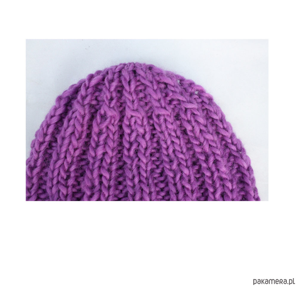 czapki damskie Czapka beanie  fiolet z wełną moher 2