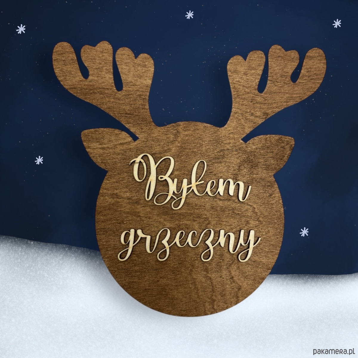 dekoracje świąteczne Zestaw tabliczek Głowa Renifera Byłem Grzeczny Byłam Grzeczna Ozdoba Rekwizyt 3
