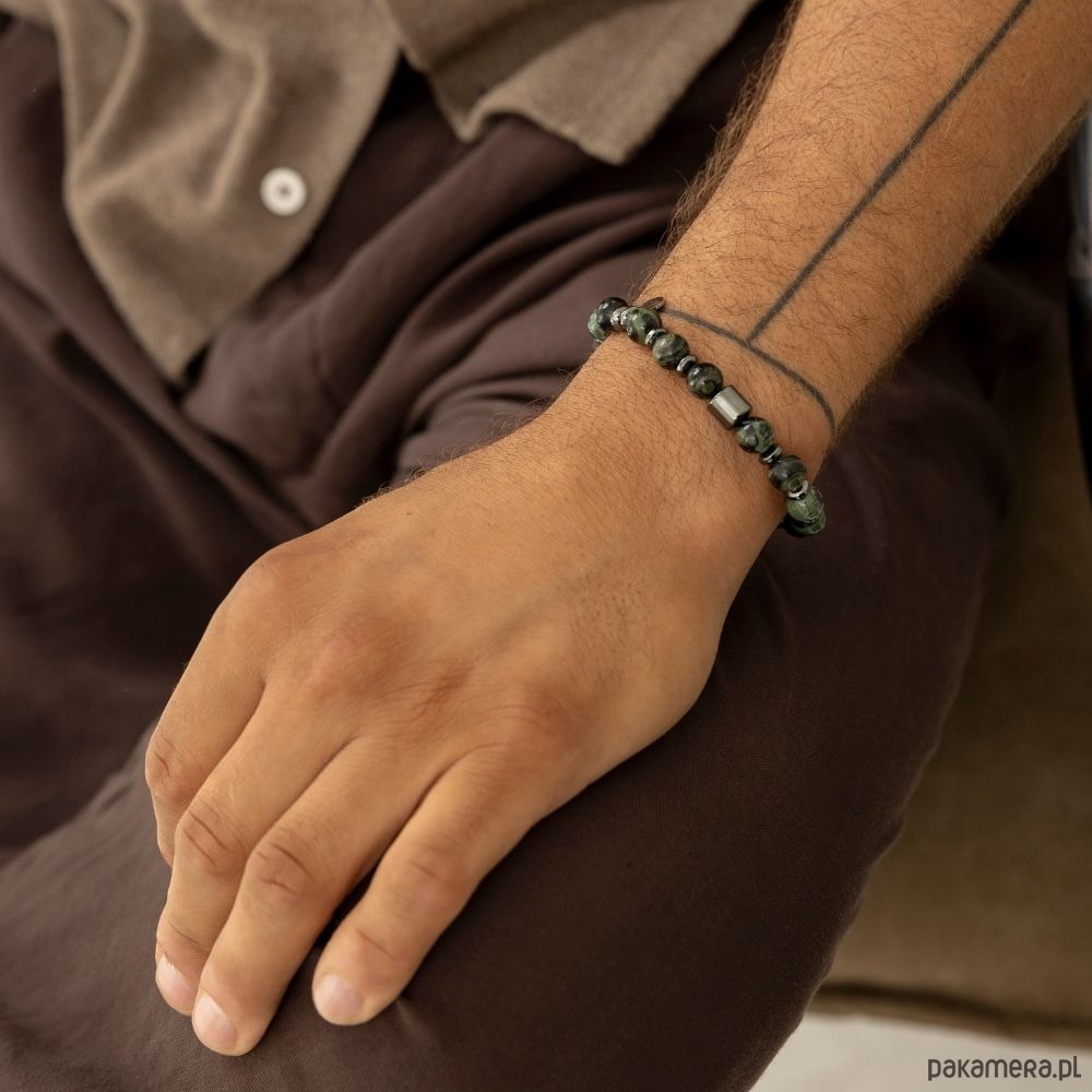 biżuteria męska Męska Bransoletka z kamieniem mocy 1