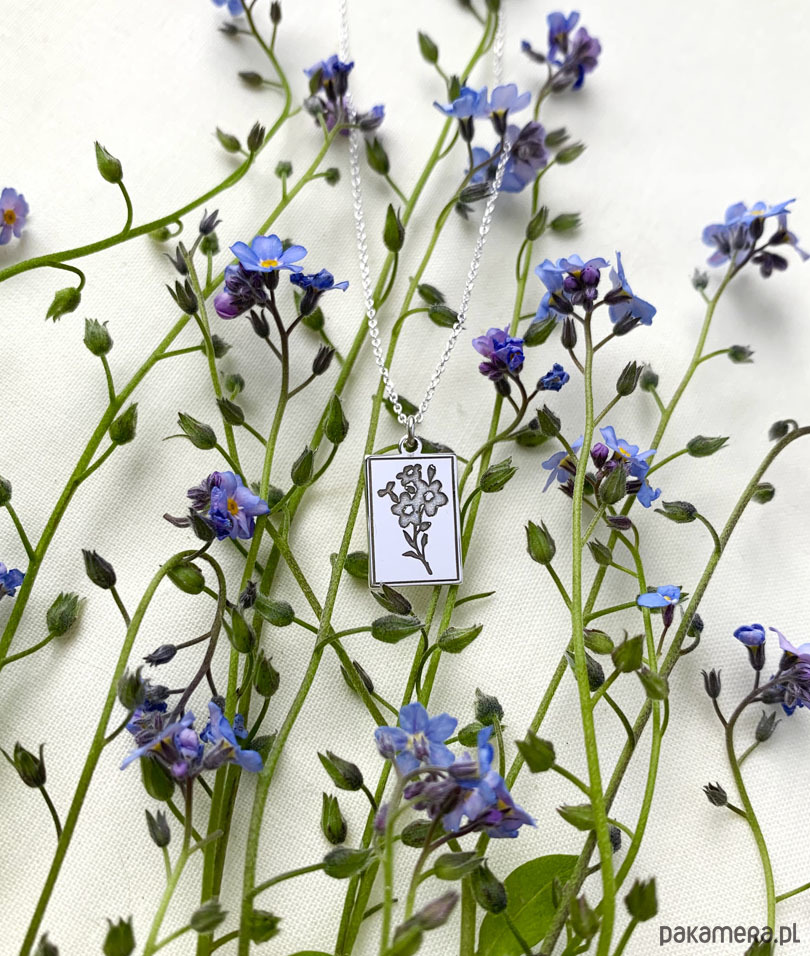 wisiory Niezapominajka- Naszyjnik- Kolekcja Flora 1