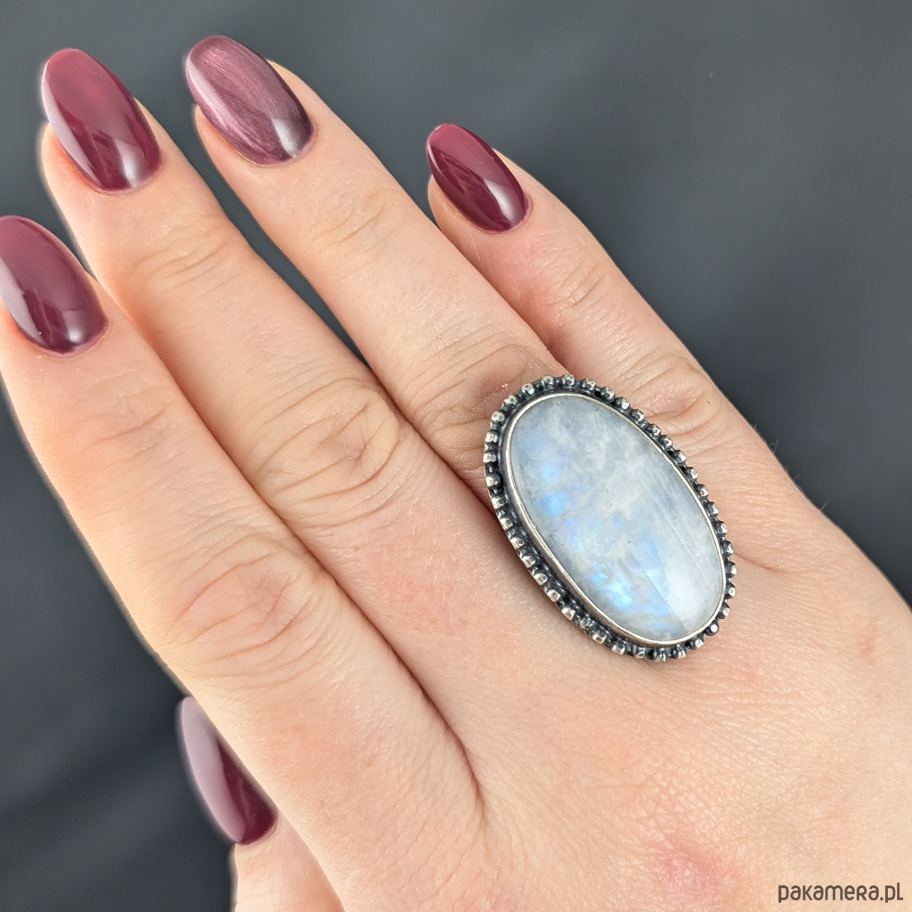 pierścionki srebrne Pierścionek retro księżycowy 3