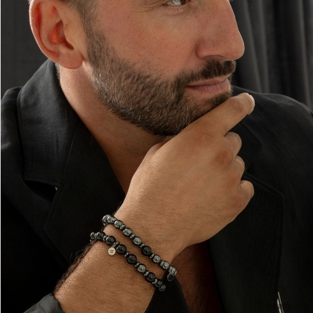 biżuteria męska Męska bransoletka zodiakalna - Wodnik - Siła i ochrona I 2