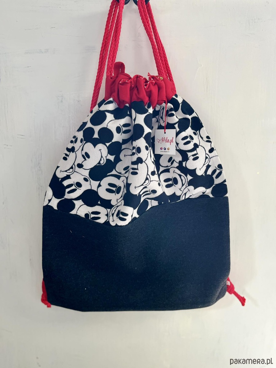 torebki, worki i plecaki dziecięce Czarny jeansowy plecak worek w stylu vintage, lekki plecak dla dzieci 2