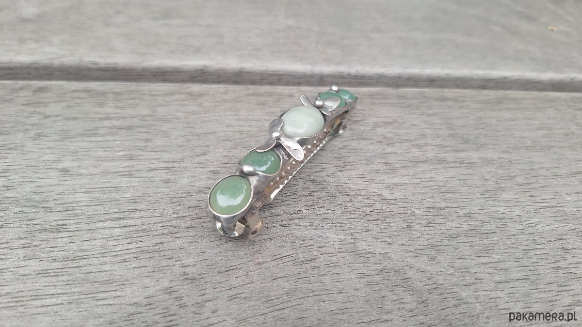 spinki i klamry do włosów Agaty na zielono - klamra do włosów 1