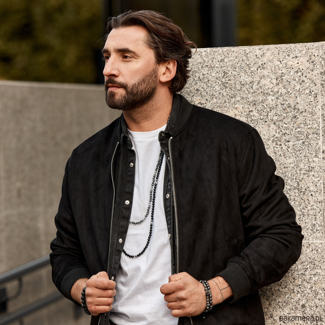 biżuteria męska Męska bransoletka na sznurku z kamieniem wojowników 2