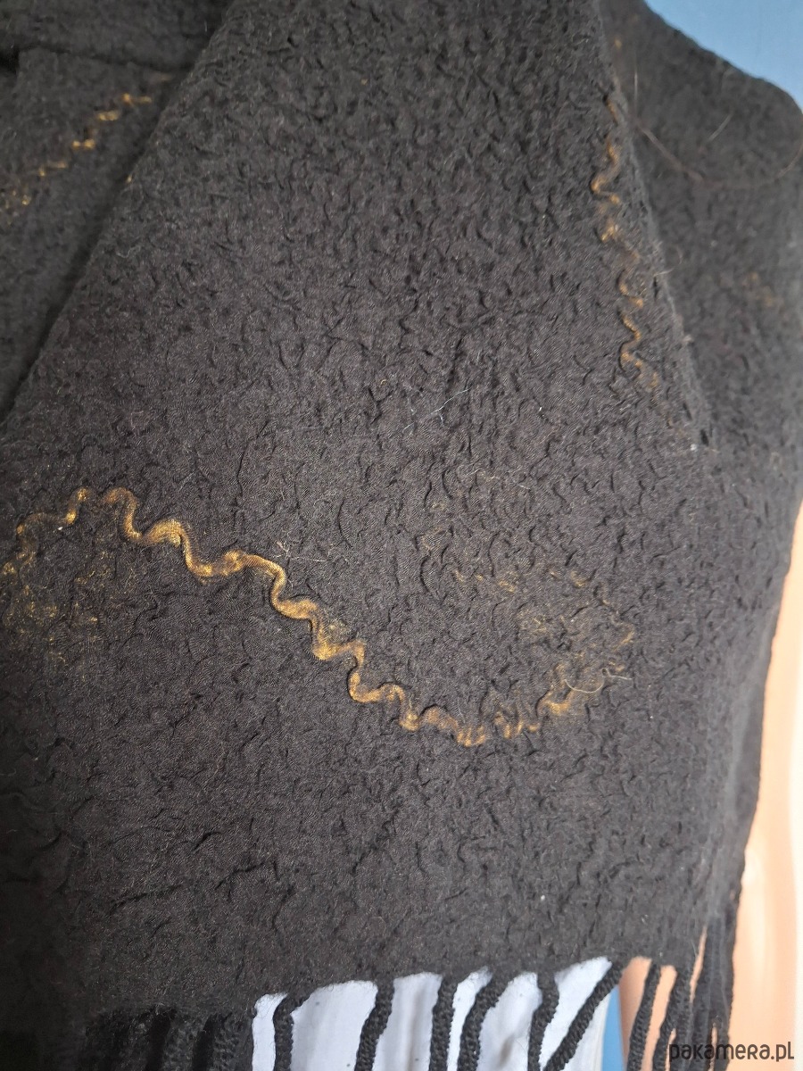 szale damskie Szalik filcowany czarny 4