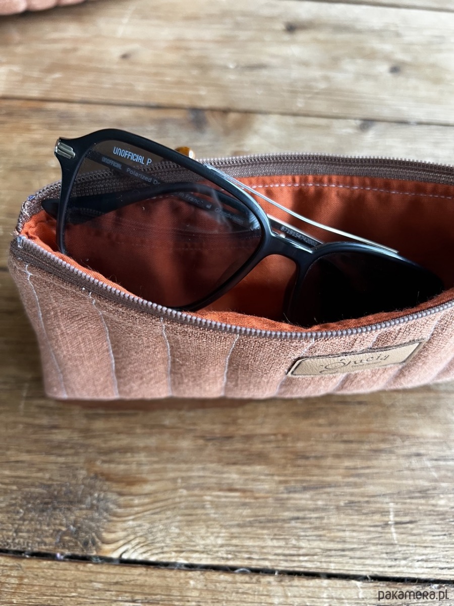 piórniki Piórnik lniany rudy  / mini kosmetyczka 7