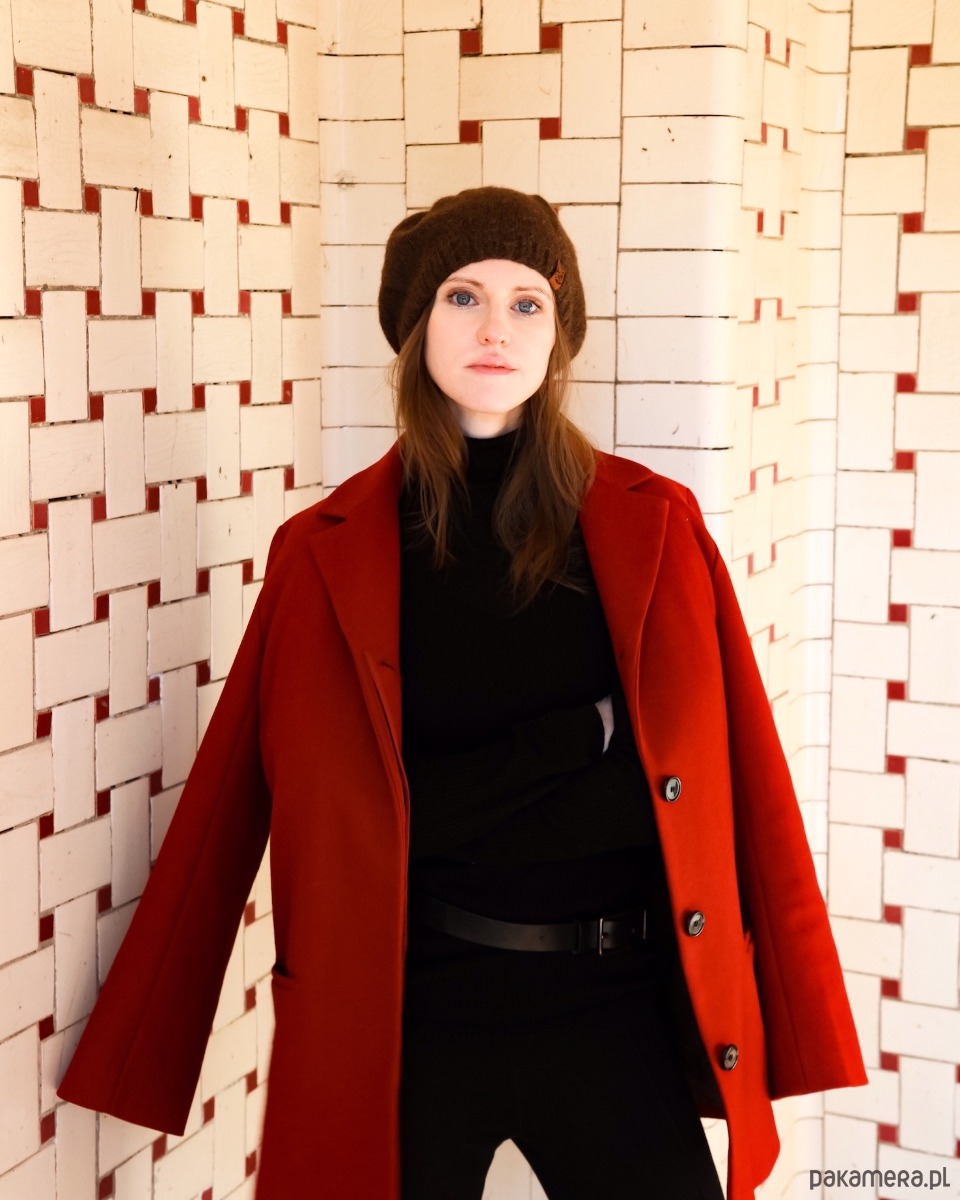 czapki damskie Lekka czapka z wełny alpaki mokka ciemny brąz 2