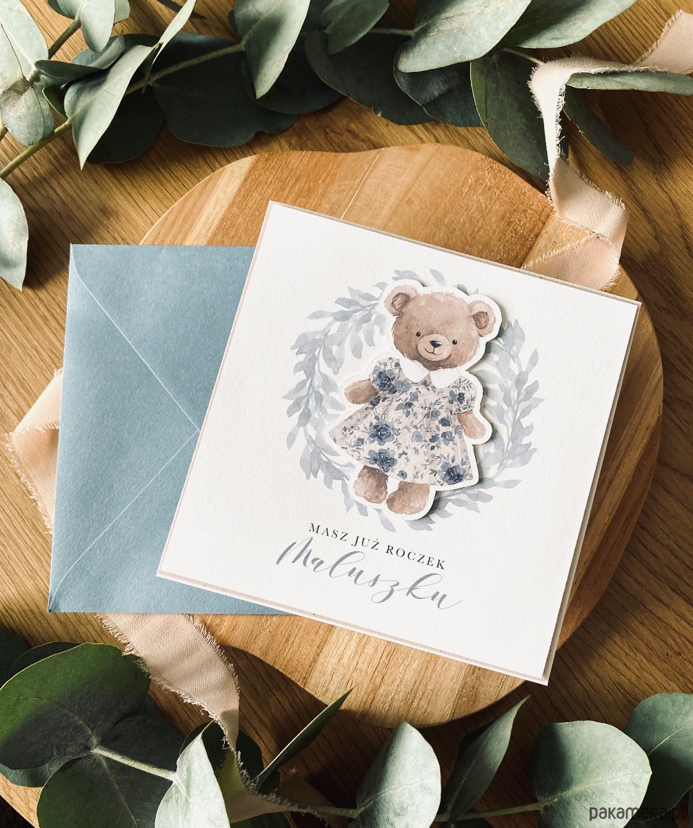 kartki scrapbooking Kartka dla dziecka na roczek, Pierwsze urodziny 1