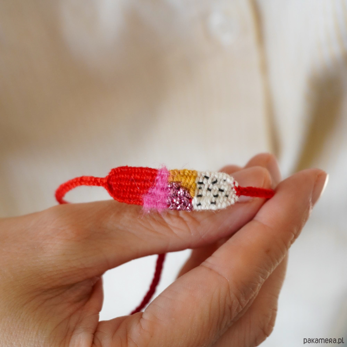 bransoletki na sznurku Mini, tkana bransoletka wiązana - na szczęście 2