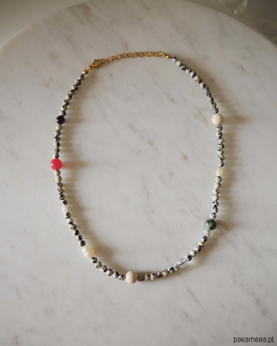 chokery Naszyjnik z jaspisów dalmatyńczyków 2