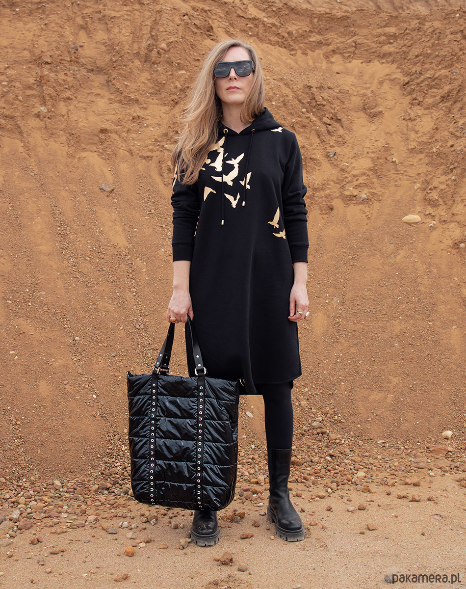 bluza bez kaptura damska Bluza SKY long black 3