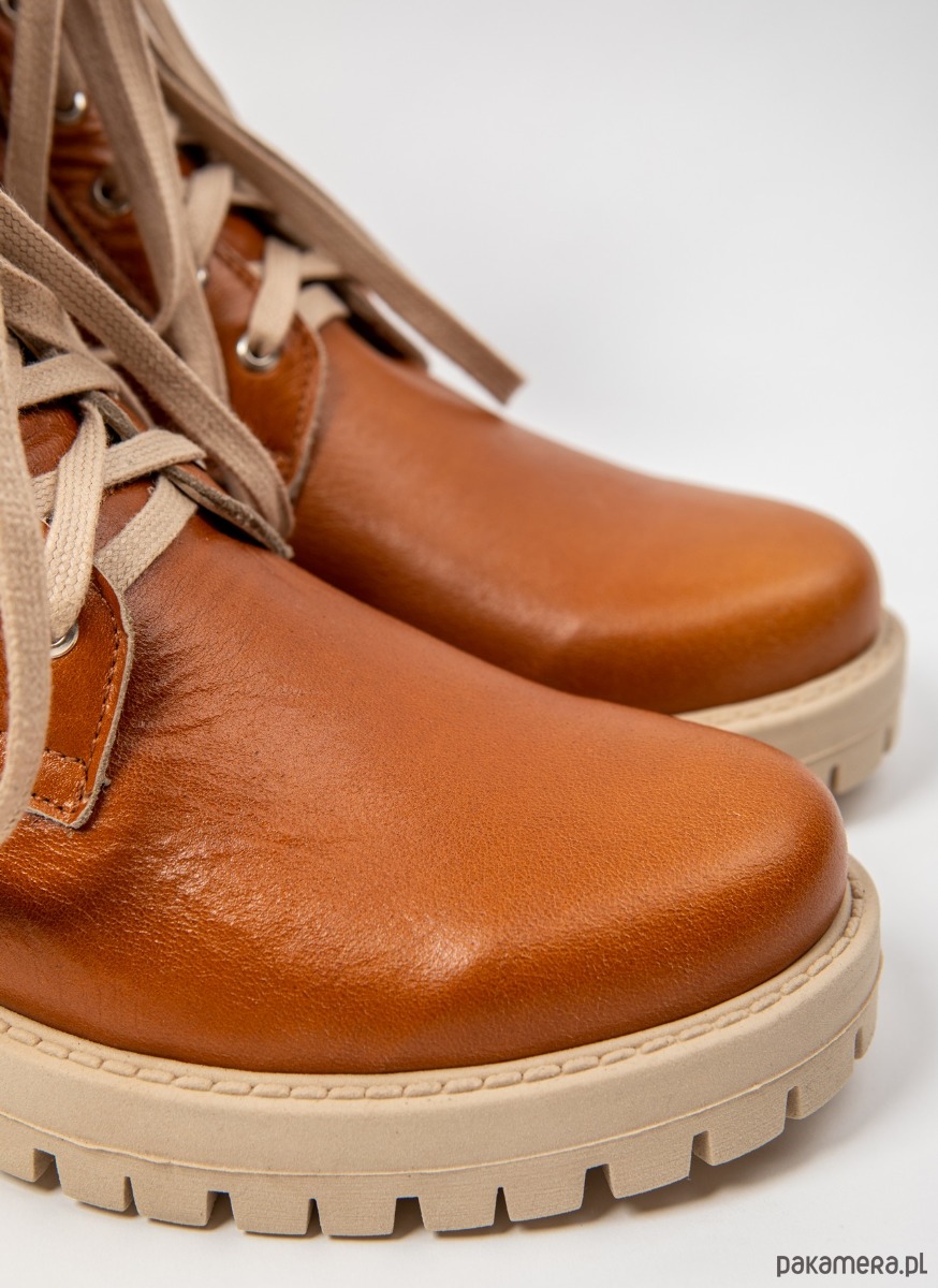 botki damskie BOTKI  WORKERY MODEL 421 KOLOR RUDY RETRO 4