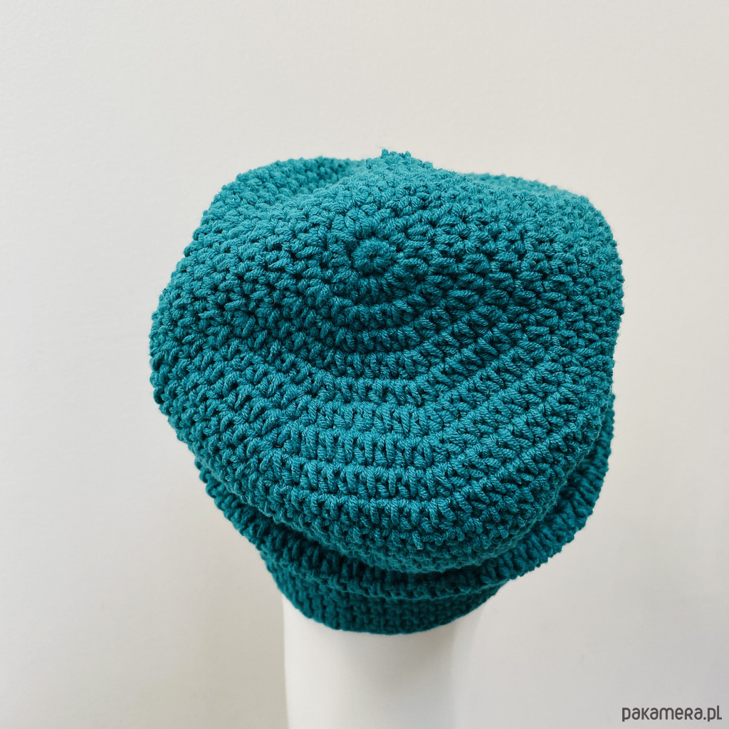 czapki damskie Czapka całoroczna przejściowa cienka bawełna s/m unisex szmaragd 4