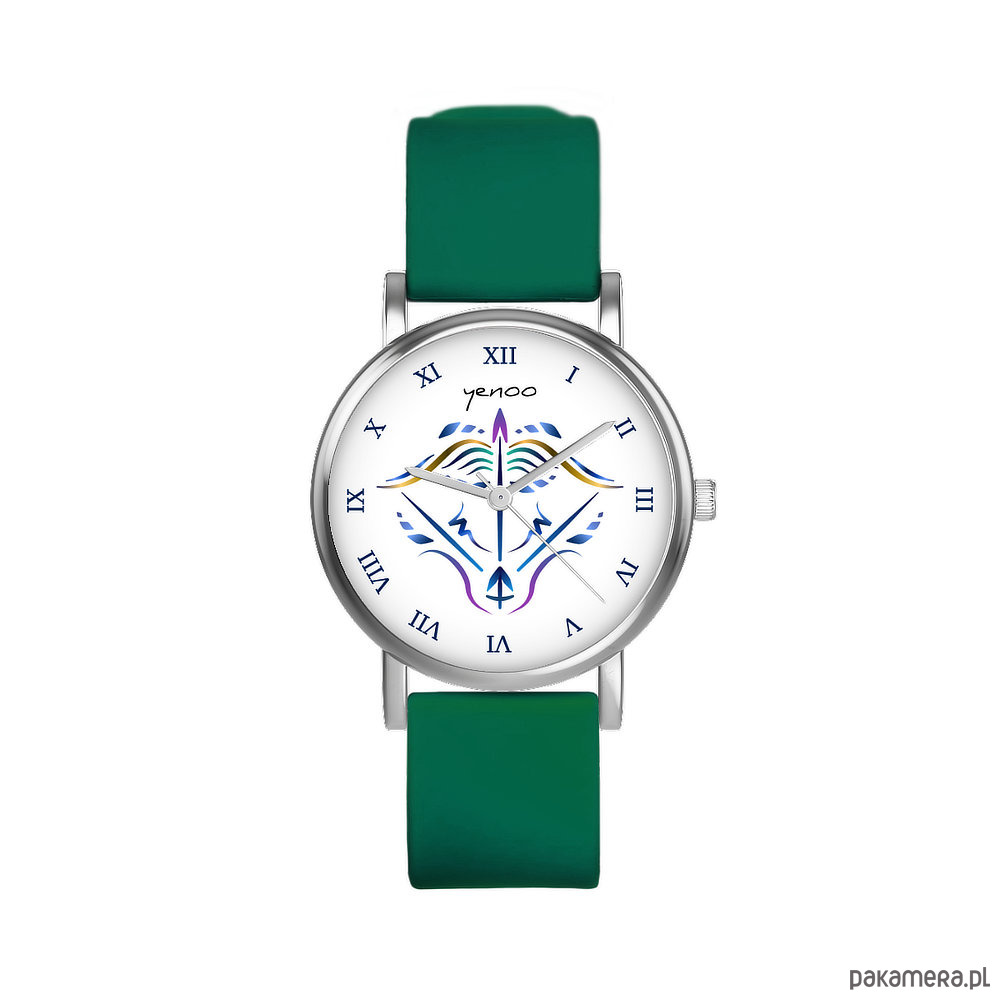 zegarki unisex Zegarek  mały - Strzelec - silikonowy, zielony 1