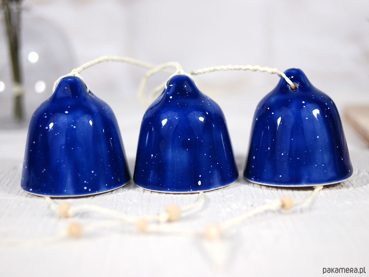 ozdoby choinkowe Ozdoby choinkowe ceramiczne dzwonki - niebo 3