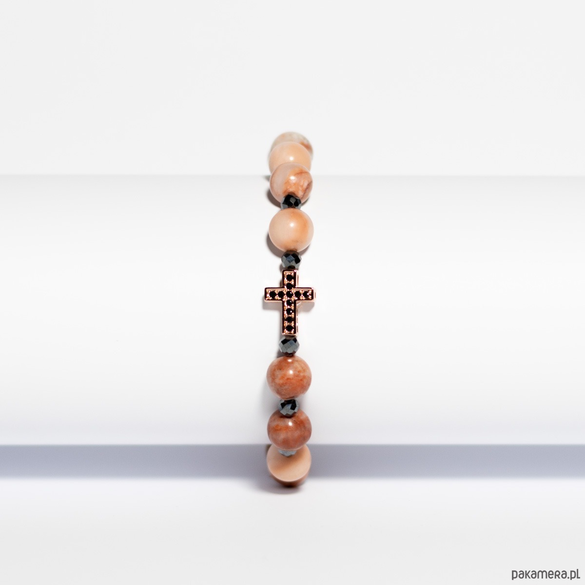 bransoletki z kamieni naturalnych Unikatowy Różaniec z Kamieni Naturalnych Jadeit i Hematyt 2