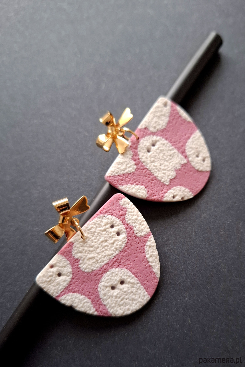 kolczyki z masy plastycznej Kolczyki sweet boo no2 3